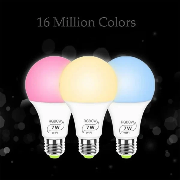 Lot de 3 ampoules LED connectées 16 millions de couleurs Ampoules intelligentes RGBW contrôlables par application Lampes LED multicolores pour une ambiance personnalisée